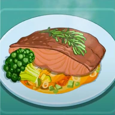 Salmon with Minestrone icon